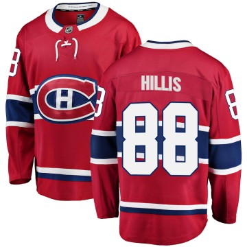 Breakaway Fanatics Branded Men's Cameron Hillis Montreal Canadiens Home Jersey - Red
