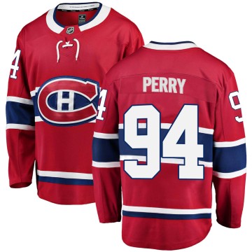 Breakaway Fanatics Branded Men's Corey Perry Montreal Canadiens Home Jersey - Red