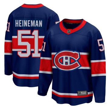 Breakaway Fanatics Branded Men's Emil Heineman Montreal Canadiens 2020/21 Special Edition Jersey - Blue