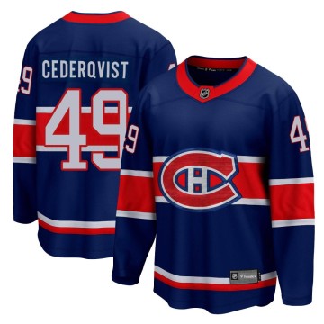 Breakaway Fanatics Branded Men's Filip Cederqvist Montreal Canadiens 2020/21 Special Edition Jersey - Blue
