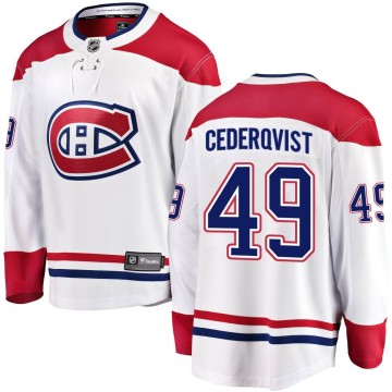 Breakaway Fanatics Branded Men's Filip Cederqvist Montreal Canadiens Away Jersey - White
