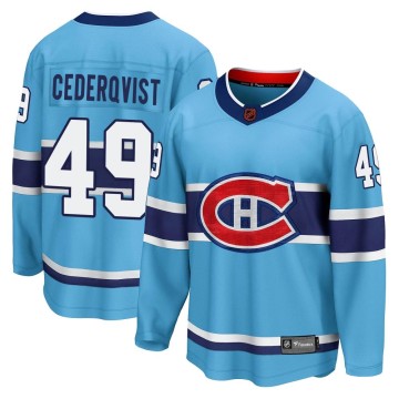 Breakaway Fanatics Branded Men's Filip Cederqvist Montreal Canadiens Special Edition 2.0 Jersey - Light Blue