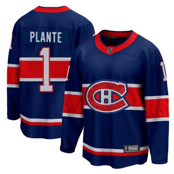 Breakaway Fanatics Branded Men's Jacques Plante Montreal Canadiens 2020/21 Special Edition Jersey - Blue