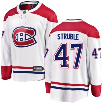 Breakaway Fanatics Branded Men's Jayden Struble Montreal Canadiens Away Jersey - White