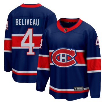 Breakaway Fanatics Branded Men's Jean Beliveau Montreal Canadiens 2020/21 Special Edition Jersey - Blue