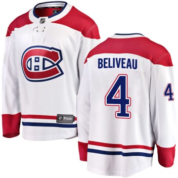 Breakaway Fanatics Branded Men's Jean Beliveau Montreal Canadiens Away Jersey - White