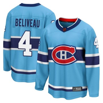 Breakaway Fanatics Branded Men's Jean Beliveau Montreal Canadiens Special Edition 2.0 Jersey - Light Blue