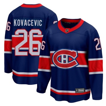 Breakaway Fanatics Branded Men's Johnathan Kovacevic Montreal Canadiens 2020/21 Special Edition Jersey - Blue