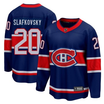 Breakaway Fanatics Branded Men's Juraj Slafkovsky Montreal Canadiens 2020/21 Special Edition Jersey - Blue
