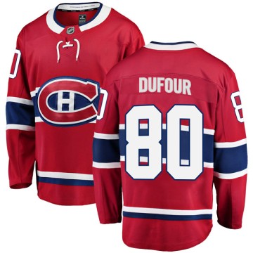 Breakaway Fanatics Branded Men's Kevin Dufour Montreal Canadiens Home Jersey - Red