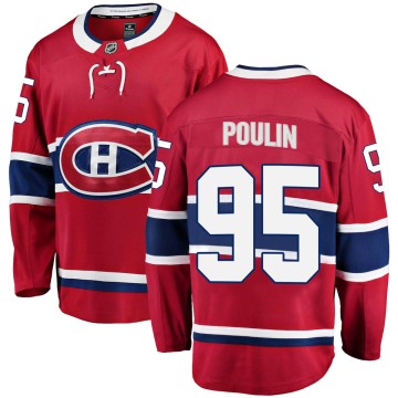 Breakaway Fanatics Branded Men's Kevin Poulin Montreal Canadiens Home Jersey - Red