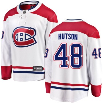 Breakaway Fanatics Branded Men's Lane Hutson Montreal Canadiens Away Jersey - White