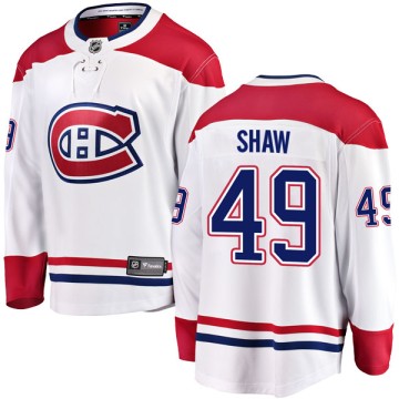 Breakaway Fanatics Branded Men's Logan Shaw Montreal Canadiens Away Jersey - White