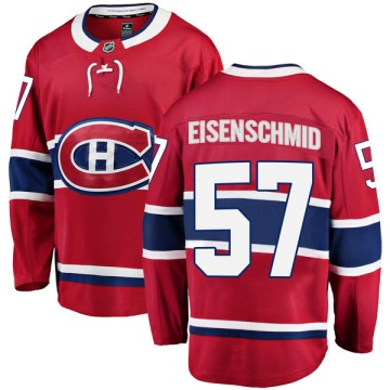 Breakaway Fanatics Branded Men's Markus Eisenschmid Montreal Canadiens Home Jersey - Red