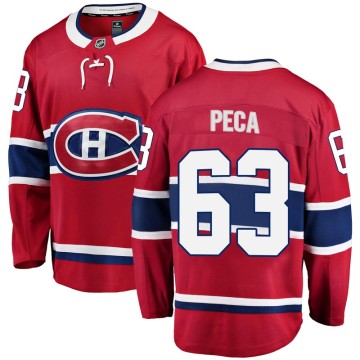 Breakaway Fanatics Branded Men's Matthew Peca Montreal Canadiens Home Jersey - Red