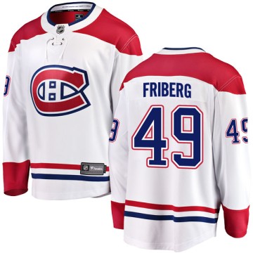 Breakaway Fanatics Branded Men's Max Friberg Montreal Canadiens Away Jersey - White