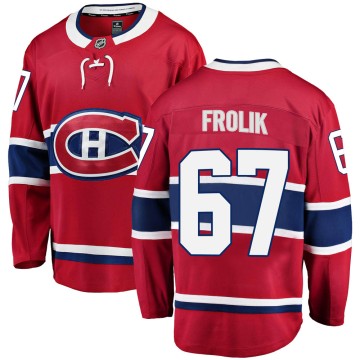 Breakaway Fanatics Branded Men's Michael Frolik Montreal Canadiens Home Jersey - Red