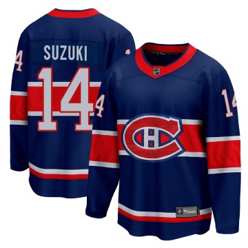 Breakaway Fanatics Branded Men's Nick Suzuki Montreal Canadiens 2020/21 Special Edition Jersey - Blue