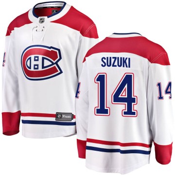 Breakaway Fanatics Branded Men's Nick Suzuki Montreal Canadiens Away Jersey - White