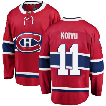 Breakaway Fanatics Branded Men's Saku Koivu Montreal Canadiens Home Jersey - Red