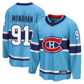 Breakaway Fanatics Branded Men's Sean Monahan Montreal Canadiens Special Edition 2.0 Jersey - Light Blue