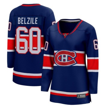 Breakaway Fanatics Branded Women's Alex Belzile Montreal Canadiens 2020/21 Special Edition Jersey - Blue