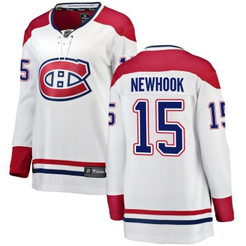 Breakaway Fanatics Branded Women's Alex Newhook Montreal Canadiens Away Jersey - White