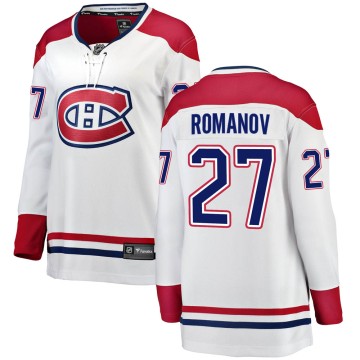 Breakaway Fanatics Branded Women's Alexander Romanov Montreal Canadiens Away Jersey - White