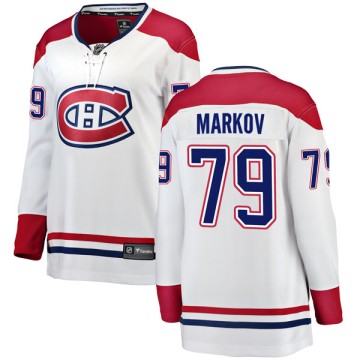 Breakaway Fanatics Branded Women's Andrei Markov Montreal Canadiens Away Jersey - White