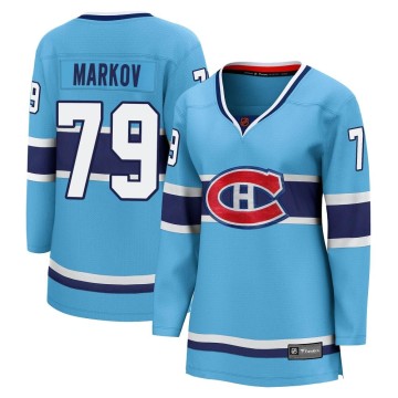 Breakaway Fanatics Branded Women's Andrei Markov Montreal Canadiens Special Edition 2.0 Jersey - Light Blue