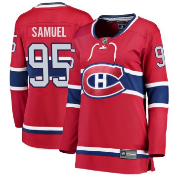 Breakaway Fanatics Branded Women's Antoine Samuel Montreal Canadiens Home Jersey - Red