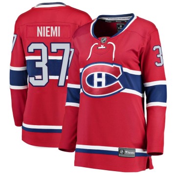 Breakaway Fanatics Branded Women's Antti Niemi Montreal Canadiens Home Jersey - Red