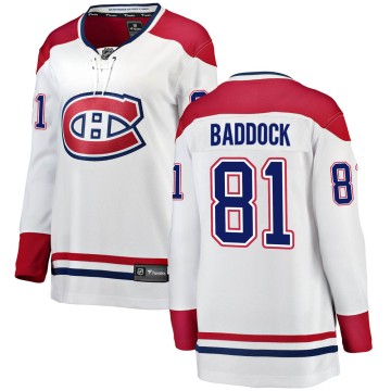 Breakaway Fanatics Branded Women's Brandon Baddock Montreal Canadiens Away Jersey - White