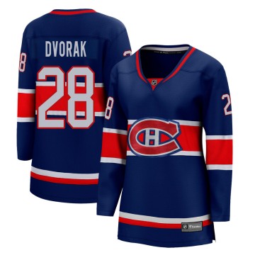 Breakaway Fanatics Branded Women's Christian Dvorak Montreal Canadiens 2020/21 Special Edition Jersey - Blue