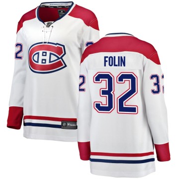 Breakaway Fanatics Branded Women's Christian Folin Montreal Canadiens Away Jersey - White