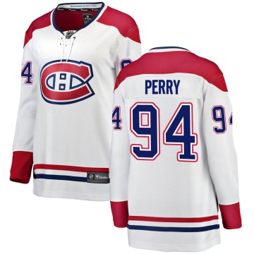 Breakaway Fanatics Branded Women's Corey Perry Montreal Canadiens Away Jersey - White