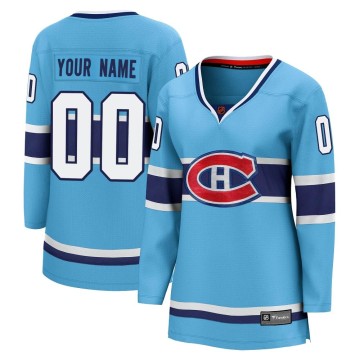 Breakaway Fanatics Branded Women's Custom Montreal Canadiens Custom Special Edition 2.0 Jersey - Light Blue