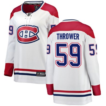 Breakaway Fanatics Branded Women's Dalton Thrower Montreal Canadiens Away Jersey - White