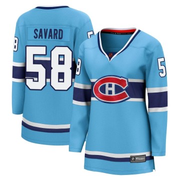 Breakaway Fanatics Branded Women's David Savard Montreal Canadiens Special Edition 2.0 Jersey - Light Blue