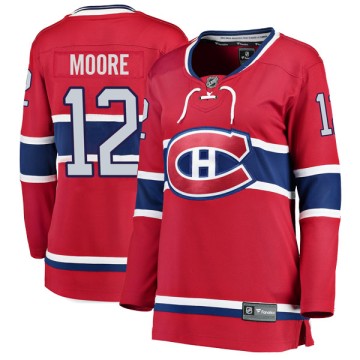 Breakaway Fanatics Branded Women's Dickie Moore Montreal Canadiens Home Jersey - Red