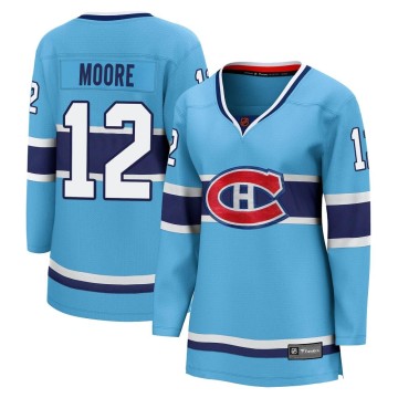 Breakaway Fanatics Branded Women's Dickie Moore Montreal Canadiens Special Edition 2.0 Jersey - Light Blue