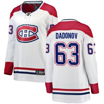 Breakaway Fanatics Branded Women's Evgenii Dadonov Montreal Canadiens Away Jersey - White