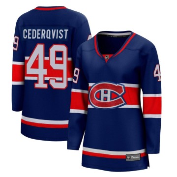 Breakaway Fanatics Branded Women's Filip Cederqvist Montreal Canadiens 2020/21 Special Edition Jersey - Blue