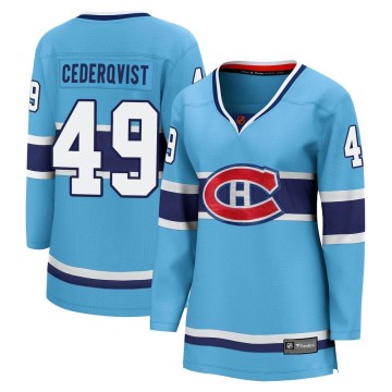 Breakaway Fanatics Branded Women's Filip Cederqvist Montreal Canadiens Special Edition 2.0 Jersey - Light Blue