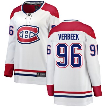 Breakaway Fanatics Branded Women's Hayden Verbeek Montreal Canadiens Away Jersey - White