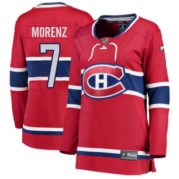 Breakaway Fanatics Branded Women's Howie Morenz Montreal Canadiens Home Jersey - Red