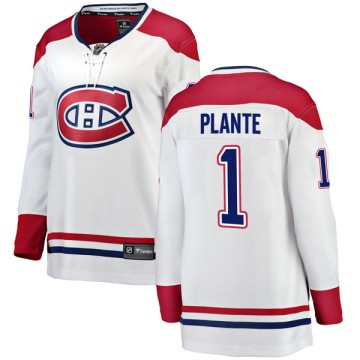 Breakaway Fanatics Branded Women's Jacques Plante Montreal Canadiens Away Jersey - White