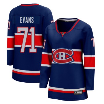 Breakaway Fanatics Branded Women's Jake Evans Montreal Canadiens 2020/21 Special Edition Jersey - Blue
