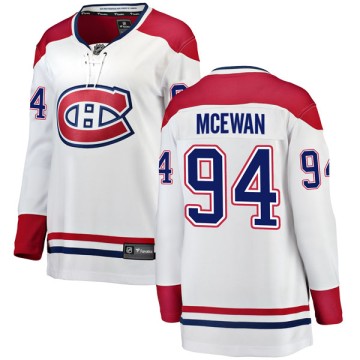 Breakaway Fanatics Branded Women's James McEwan Montreal Canadiens Away Jersey - White
