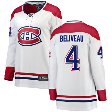 Breakaway Fanatics Branded Women's Jean Beliveau Montreal Canadiens Away Jersey - White